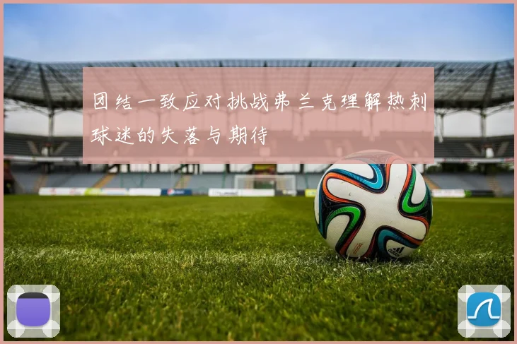 团结一致应对挑战弗兰克理解热刺球迷的失落与期待