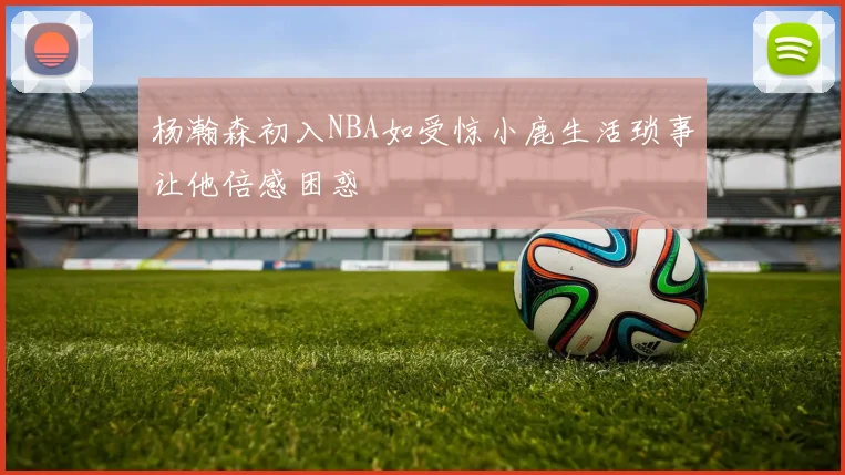 杨瀚森初入NBA如受惊小鹿生活琐事让他倍感困惑